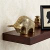 Gold Cast Aluminum Raging Bull Sculpture