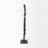 23" Black Metal Round Braided Tabletop Sculpture