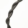 23" Black Metal Round Braided Tabletop Sculpture