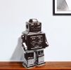 7" Silver Metal Robot Shaped Sculpture
