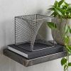 8" Silver Metal Cube Tabletop Sculpture