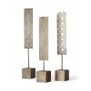 Set of Three Gold Metal Modern Abstract