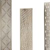 Set of Three Gold Metal Modern Abstract