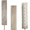 Set of Three Gold Metal Modern Abstract