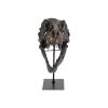 12" Brown Fabric Dinosaur Tabletop Sculpture