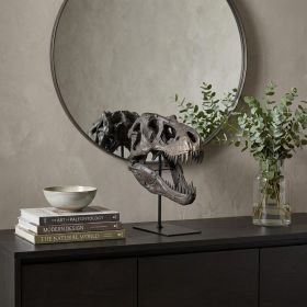 12" Brown Fabric Dinosaur Tabletop Sculpture