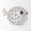 Petite Off White Puffer Fish Sculpture