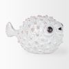 6" White Ceramic Puffer Fish Tabletop Sculpture