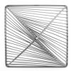 Contemporary Gray Metal Triangular Decor Piece