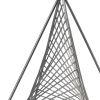 Contemporary Gray Metal Triangular Decor Piece