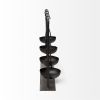 19" Charcoal Metal Vintage Spice Rack Tabletop Sculpture