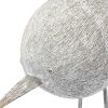7" Off White Resin And Metal Snipe Bird Tabletop Sculpture