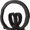 8" Black Fabric Tabletop Sculpture