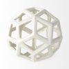 7" White Ceramic Decorative Orb Tabletop Sculpture
