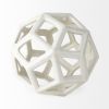 7" White Ceramic Decorative Orb Tabletop Sculpture