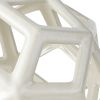 7" White Ceramic Decorative Orb Tabletop Sculpture
