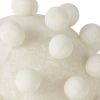 6" Ivory Resin Knobby Nubs Orb Tabletop Sculpture