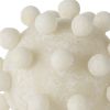 5" Ivory Resin Knobby Nubs Orb Tabletop Sculpture