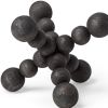 7" Black Beaded Wooden Decorative Jack