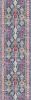 15' Blue And Ivory Oriental Runner Rug
