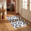 2' X 5' Blue Ikat Kilim Area Rug