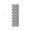 2' X 5' Blue Ikat Kilim Area Rug