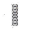 2' X 6' Blue Ikat Kilim Area Rug