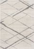 2' X 4' Gray and Ivory Geometric Area Rug