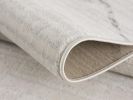 6' Gray And Ivory Geometric Runner Rug