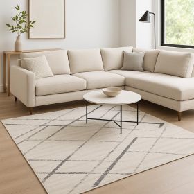 9' X 13' Gray Modern Abstract Pattern Area Rug