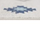 2' X 4' Blue and Ivory Southwestern Area Rug