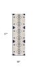 8' Blue And Ivory Southwestern Runner Rug