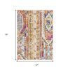 2' X 4' Gold and Ivory Southwestern Area Rug