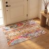 2' X 4' Gold and Ivory Southwestern Area Rug