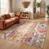 8' X 10' Gold and Ivory Southwestern Area Rug