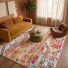 8' X 10' Gold and Ivory Southwestern Area Rug