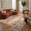 8' X 10' Gold and Ivory Southwestern Area Rug