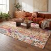 8' X 10' Gold and Ivory Southwestern Area Rug