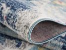 15' Blue And Ivory Medallion Runner Rug