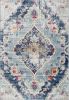 8' X 10' Blue and Ivory Medallion Area Rug