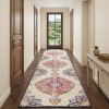 10' Blue And Beige Medallion Runner Rug
