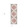 13' Blue And Beige Medallion Runner Rug