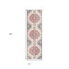 15' Blue And Beige Medallion Runner Rug