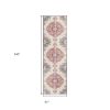 20' Blue And Beige Medallion Runner Rug