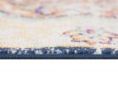 2' X 5' Blue and Beige Medallion Area Rug
