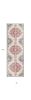 6' Blue And Beige Medallion Runner Rug