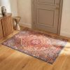 2' X 5' Rustic Orange Medallion Area Rug