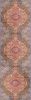 2' X 6' Rustic Orange Medallion Area Rug
