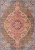 4' X 6' Rustic Orange Medallion Area Rug