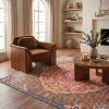4' X 6' Rustic Orange Medallion Area Rug